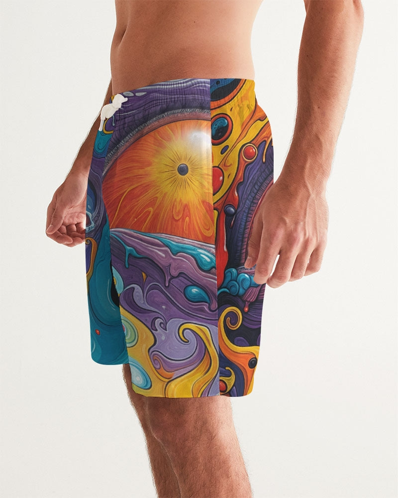 Meltdown Men's All-Over Print Swim Trunk