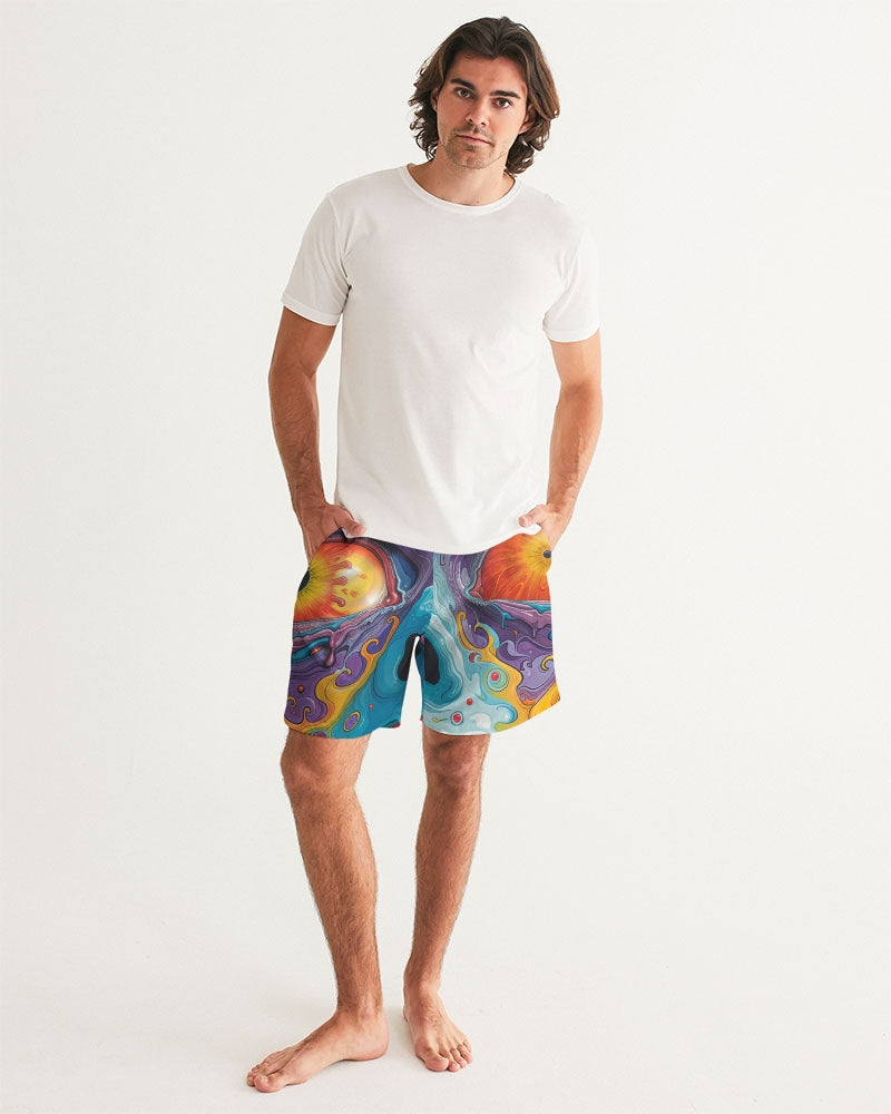 Meltdown Men's All-Over Print Swim Trunk