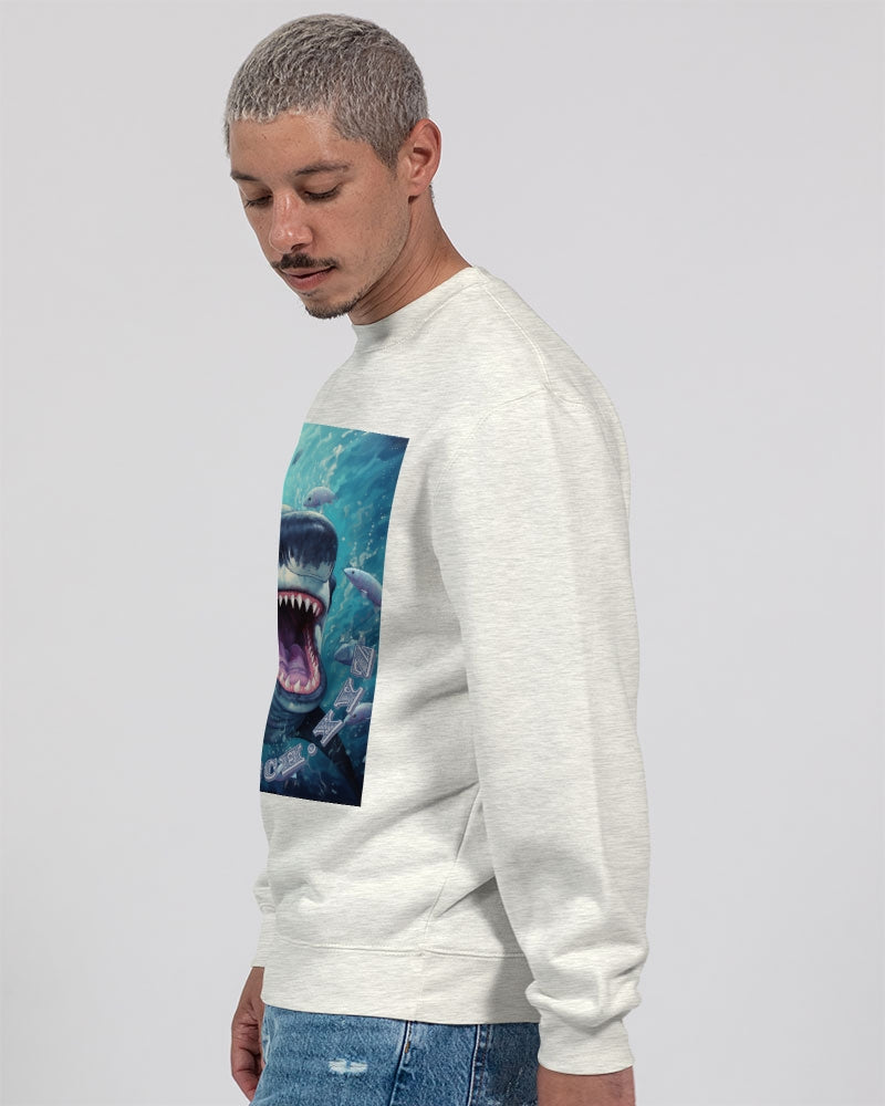 Shark Bite Unisex Premium Crewneck Sweatshirt | Lane Seven