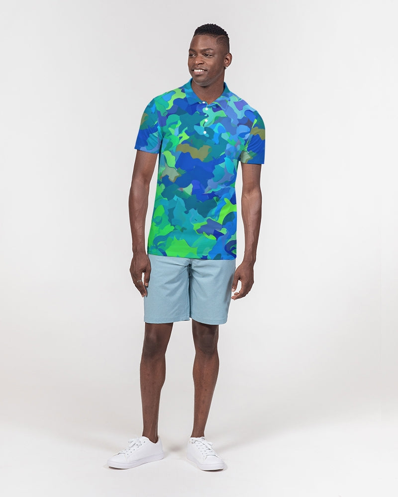 Atlantis Camo Men's Slim Fit Short Sleeve Polo