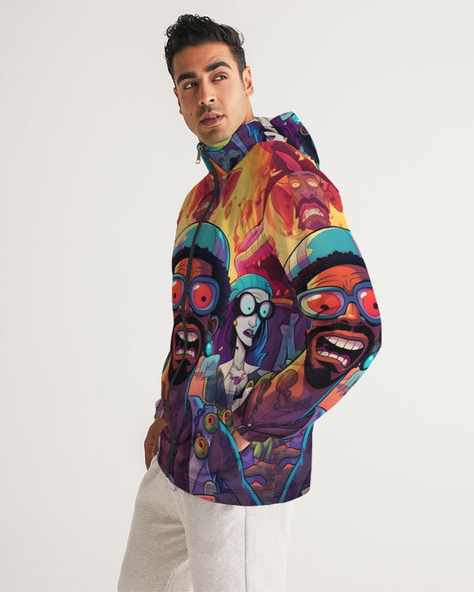 Press The Button Men's Windbreaker