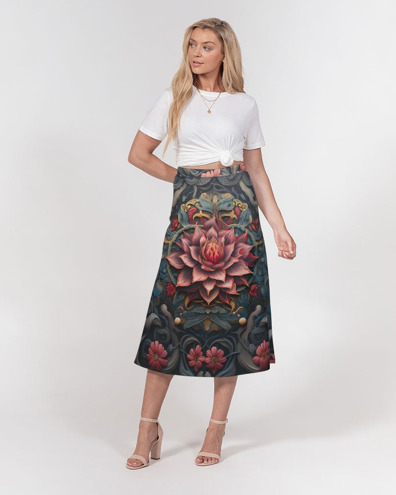 Lotus Women's A-Line Midi Skirt